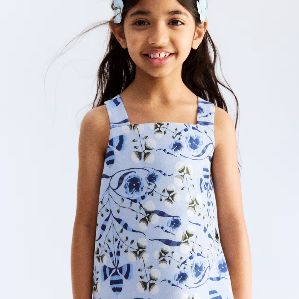 H&M Blue Floral Kids Formal Dress
